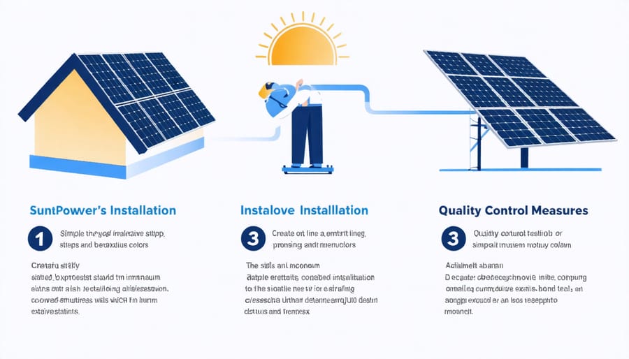 Step-by-step visualization of SunPower's solar panel installation process