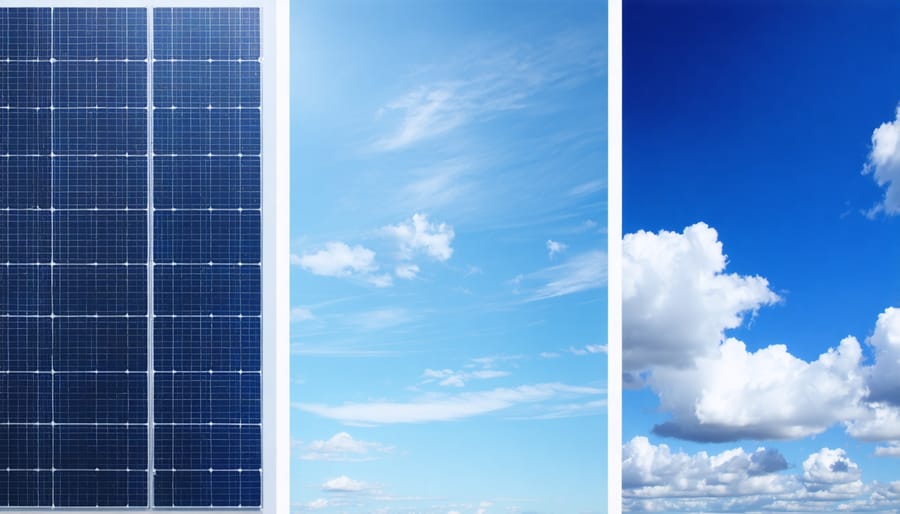 Comparison of solar panel performance in different climates and locations, showing varying energy returns