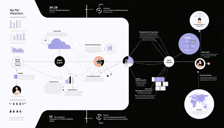 Visual diagram of solar performance metrics including energy production, efficiency, and system health indicators