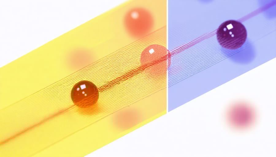Colorful microscopic image of quantum dots demonstrating their light-capturing capabilities