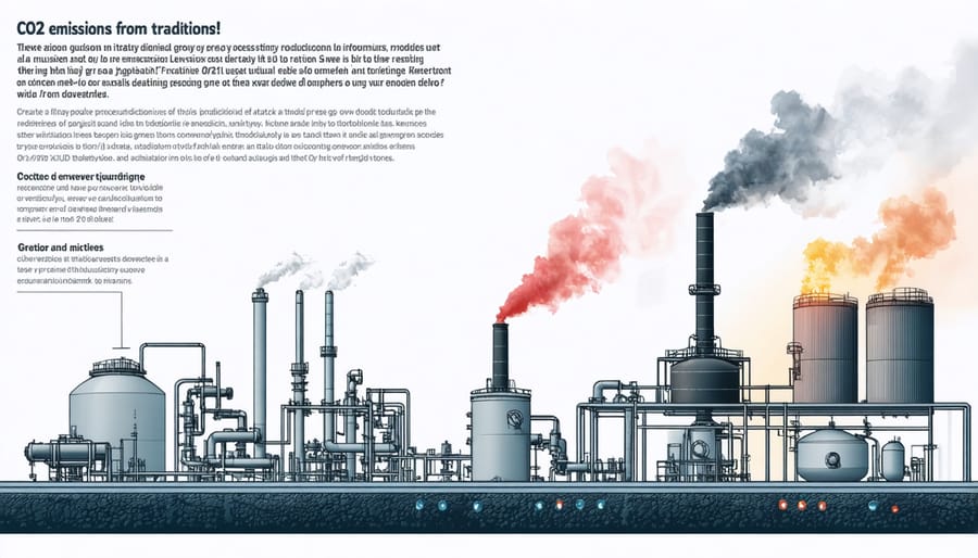 Diagram illustrating CO2 emissions during steam methane reforming process