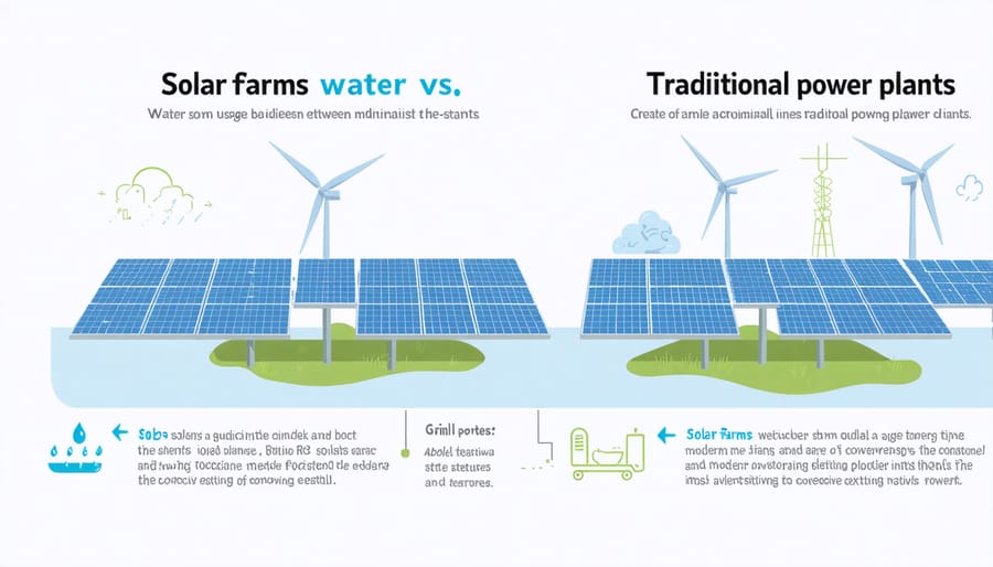 Visual comparison chart showing water consumption rates of different power generation methods
