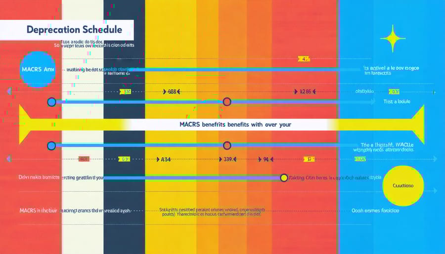 Graph showing solar panel depreciation schedule and tax benefits over time