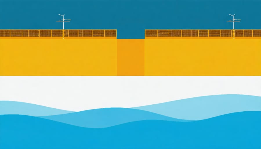 Graph comparing environmental impact of conventional versus solar desalination