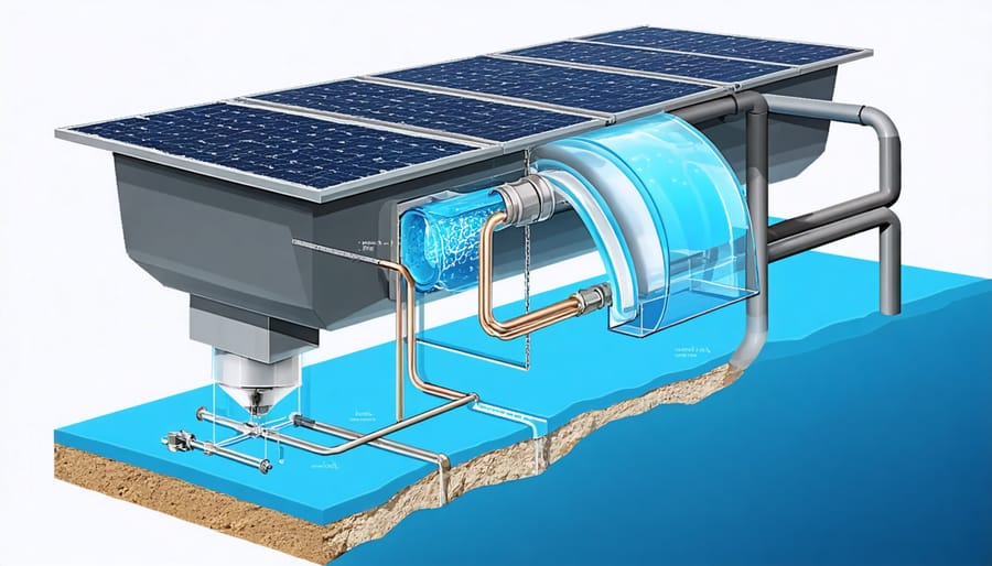 Detailed breakdown of solar desalination kit components and assembly