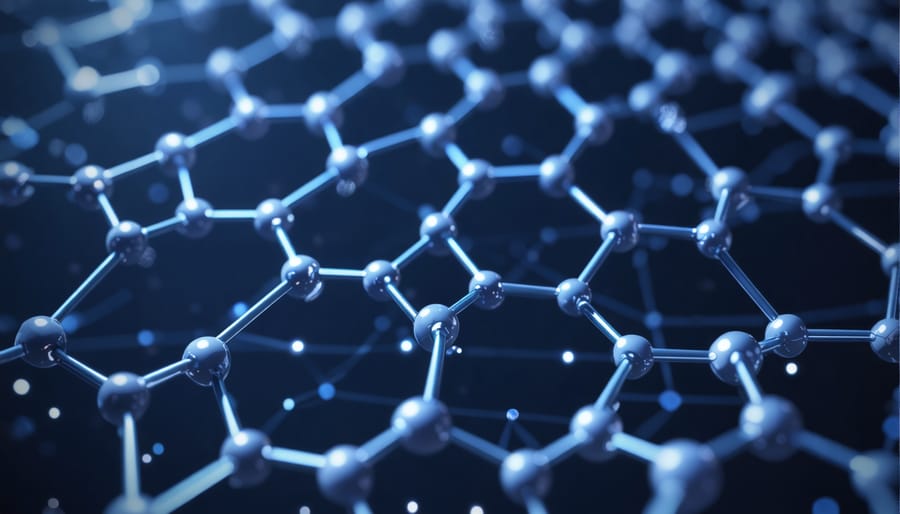 3D visualization of graphene's honeycomb molecular structure