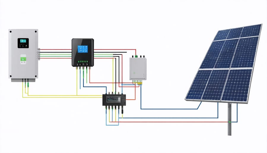Technical diagram highlighting UL 1741 certification requirements for solar inverter installation