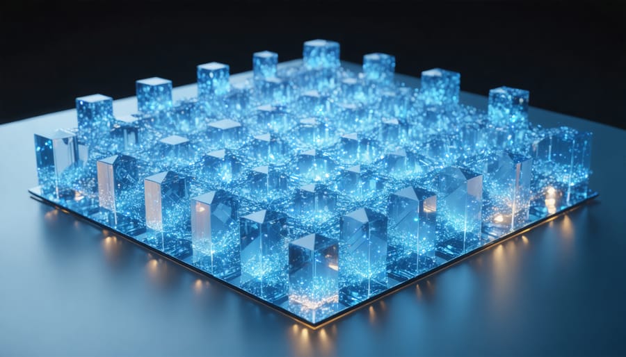 3D visualization of perovskite crystal structure showing how it captures solar energy