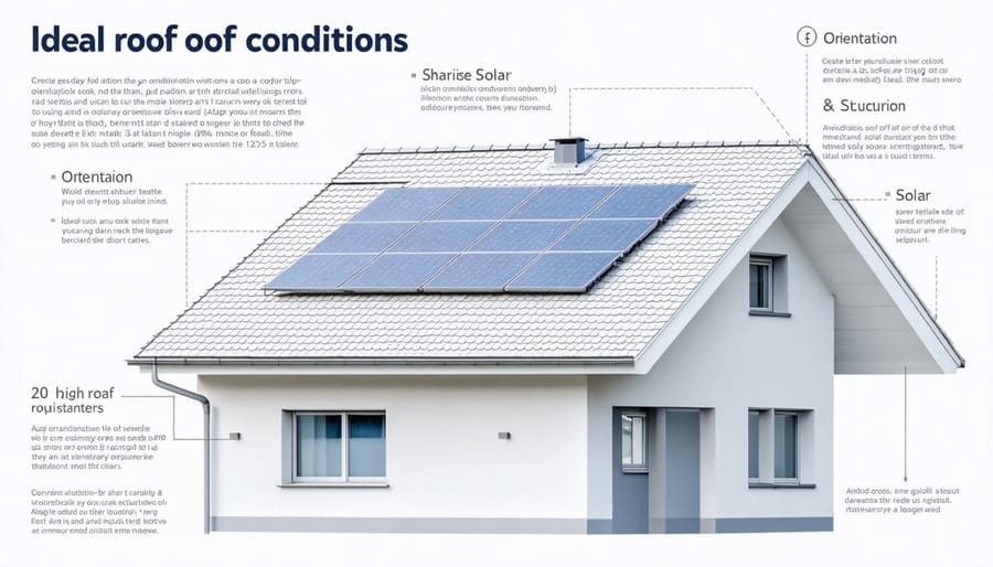 Visual guide depicting optimal home requirements for solar PPA installation
