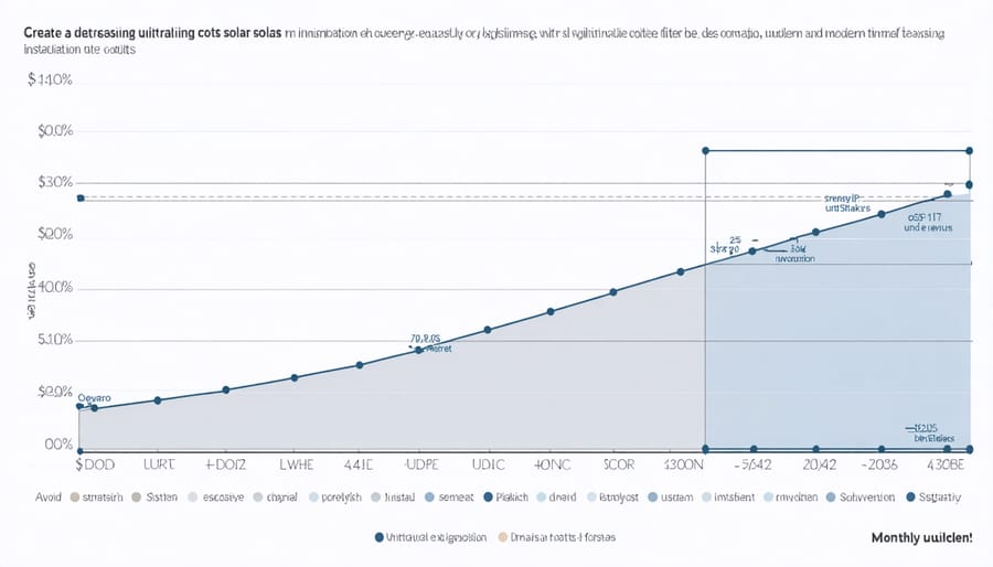 Graph demonstrating reduced monthly electricity bills after solar panel installation