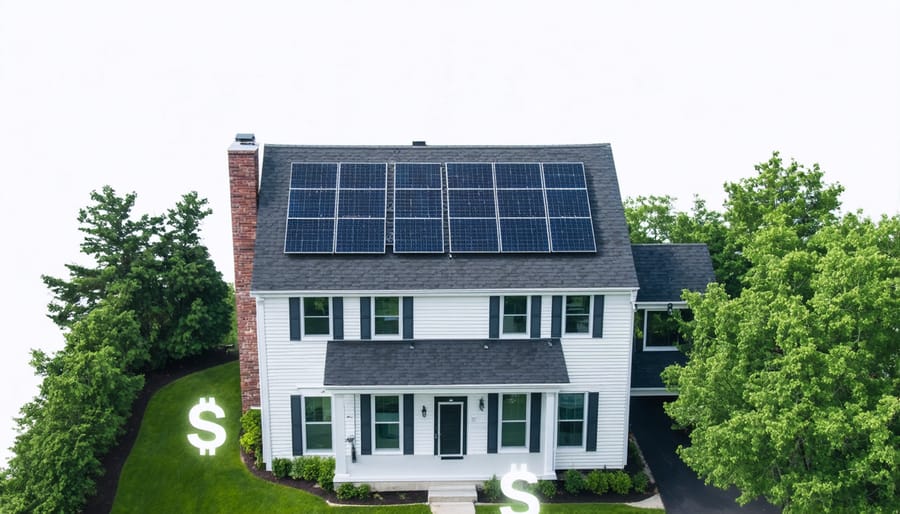Residential rooftop solar installation in Virginia showing potential savings