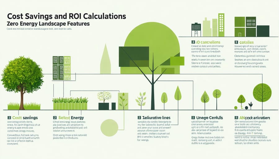 Visual representation of zero energy landscape cost savings over time