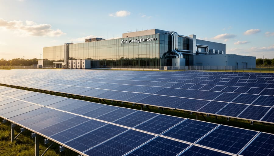 Commercial rooftop solar panel installation for business operations